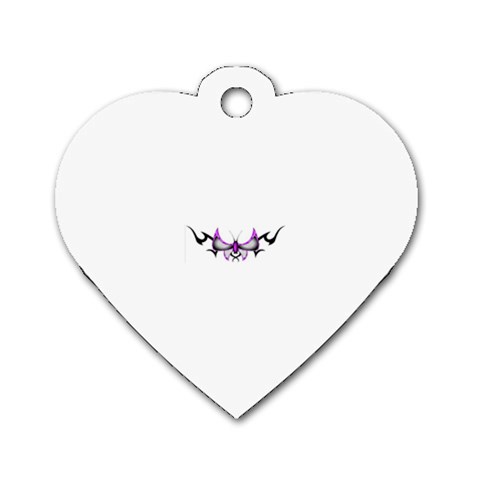 tpurplebutterfly Dog Tag Heart (Two Sides) from ArtsNow.com Front