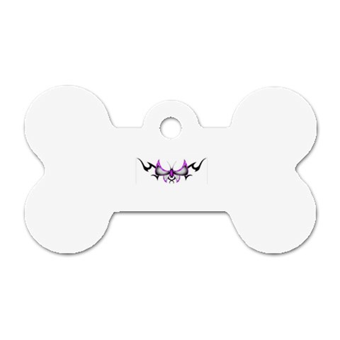 tpurplebutterfly Dog Tag Bone (Two Sides) from ArtsNow.com Front