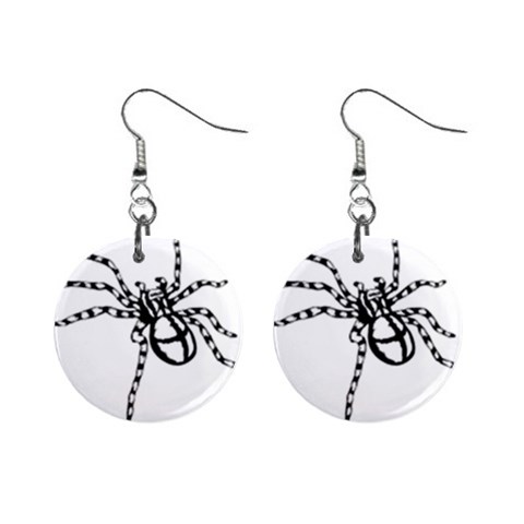 spider15336 1  Button Earrings from ArtsNow.com Front