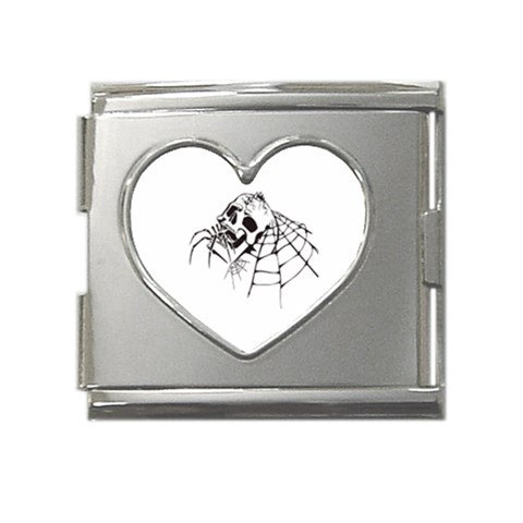 spider18401 Mega Link Heart Italian Charm (18mm) from ArtsNow.com Front