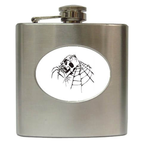 spider18401 Hip Flask (6 oz) from ArtsNow.com Front