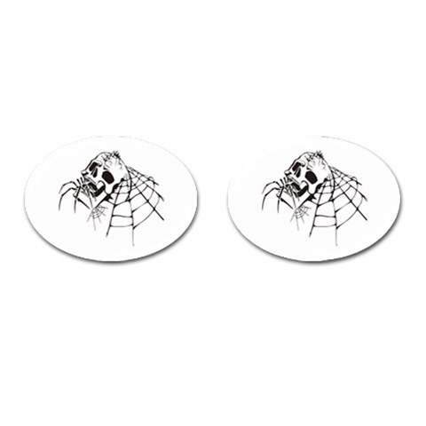 spider18401 Cufflinks (Oval) from ArtsNow.com Front(Pair)