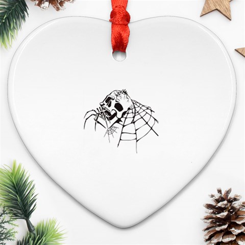 spider18401 Heart Ornament (Two Sides) from ArtsNow.com Front