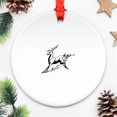 deer15749 Ornament (Round) from ArtsNow.com Front