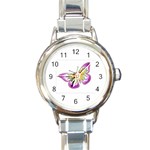 fbutterfly2 Round Italian Charm Watch