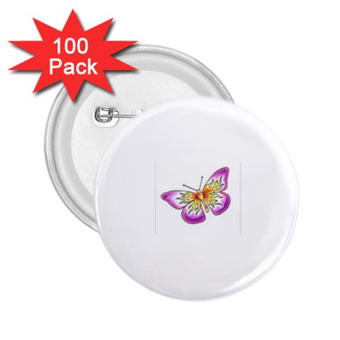 fbutterfly2 2.25  Button (100 pack) from ArtsNow.com Front
