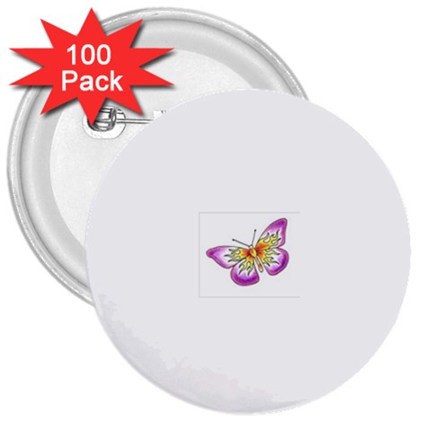 fbutterfly2 3  Button (100 pack) from ArtsNow.com Front