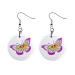 fbutterfly2 1  Button Earrings