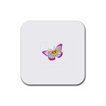 fbutterfly2 Rubber Coaster (Square)