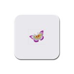 fbutterfly2 Rubber Square Coaster (4 pack)