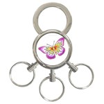 fbutterfly2 3-Ring Key Chain