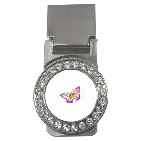 fbutterfly2 Money Clip (CZ) from ArtsNow.com Front
