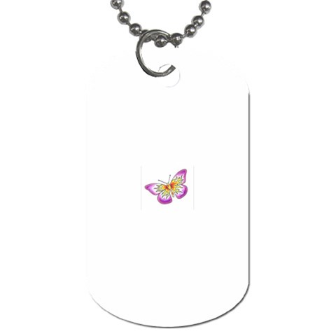 fbutterfly2 Dog Tag (One Side) from ArtsNow.com Front