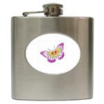 fbutterfly2 Hip Flask (6 oz)