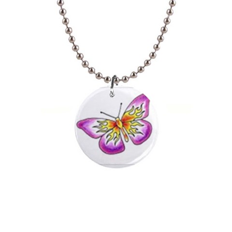 fbutterfly2 1  Button Necklace from ArtsNow.com Front