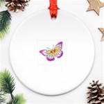 fbutterfly2 Round Ornament (Two Sides)