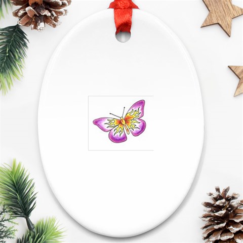 fbutterfly2 Oval Ornament (Two Sides) from ArtsNow.com Front