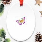 fbutterfly2 Oval Ornament (Two Sides)
