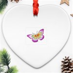 fbutterfly2 Heart Ornament (Two Sides)