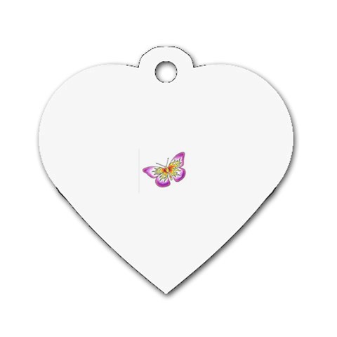 fbutterfly2 Dog Tag Heart (Two Sides) from ArtsNow.com Front