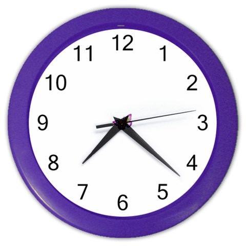 fbutterfly2 Color Wall Clock from ArtsNow.com Front
