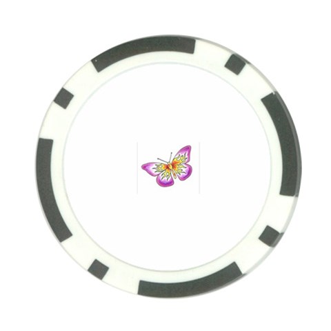 fbutterfly2 Poker Chip Card Guard from ArtsNow.com Front