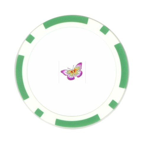 fbutterfly2 Poker Chip Card Guard from ArtsNow.com Front
