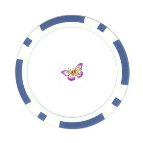 fbutterfly2 Poker Chip Card Guard from ArtsNow.com Front