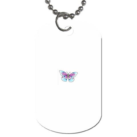 fbutterfly3 Dog Tag (One Side) from ArtsNow.com Front