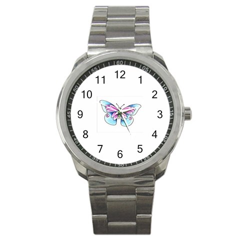 fbutterfly3 Sport Metal Watch from ArtsNow.com Front