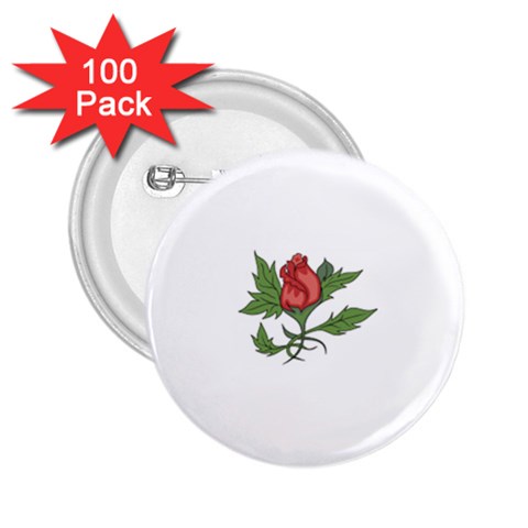 flowerrose18599 2.25  Button (100 pack) from ArtsNow.com Front