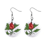 flowerrose18599 1  Button Earrings