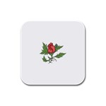 flowerrose18599 Rubber Square Coaster (4 pack)