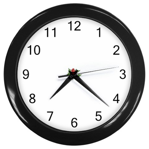flowerrose18599 Wall Clock (Black) from ArtsNow.com Front