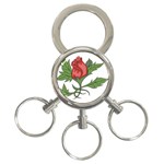 flowerrose18599 3-Ring Key Chain