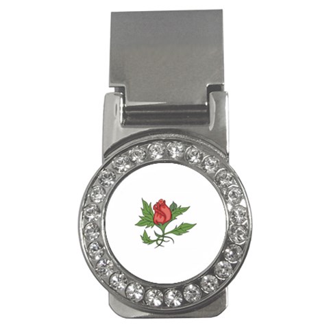 flowerrose18599 Money Clip (CZ) from ArtsNow.com Front