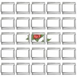 flowerrose18599 9mm Italian Charm (25 pack)