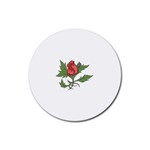 flowerrose18599 Rubber Round Coaster (4 pack)
