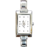 flowers3070 Rectangular Italian Charm Watch