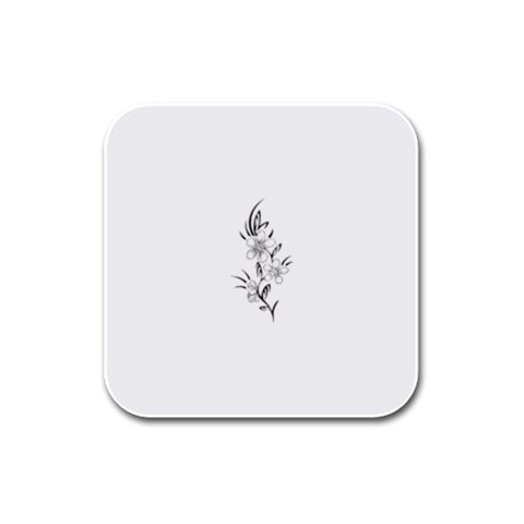 flowers3070 Rubber Square Coaster (4 pack) from ArtsNow.com Front