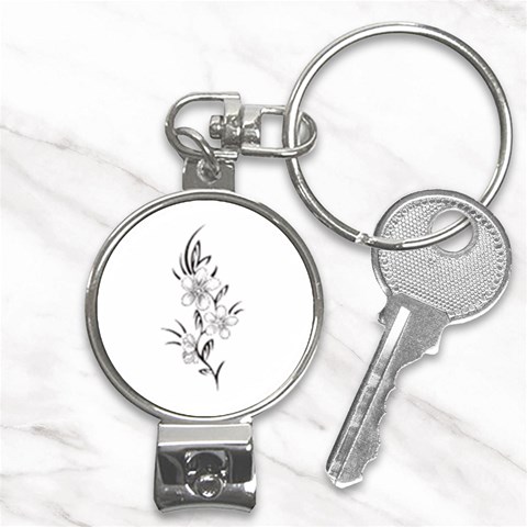 flowers3070 Nail Clippers Key Chain from ArtsNow.com Front