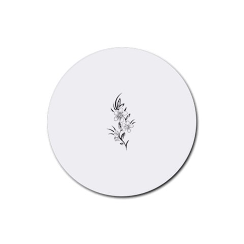 flowers3070 Rubber Coaster (Round) from ArtsNow.com Front