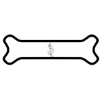 flowers3070 Magnet (Dog Bone)
