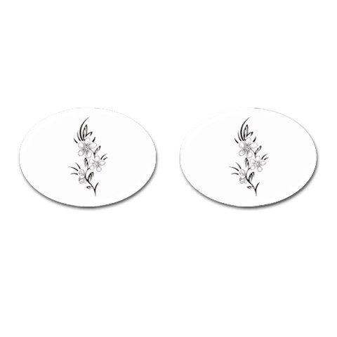 flowers3070 Cufflinks (Oval) from ArtsNow.com Front(Pair)