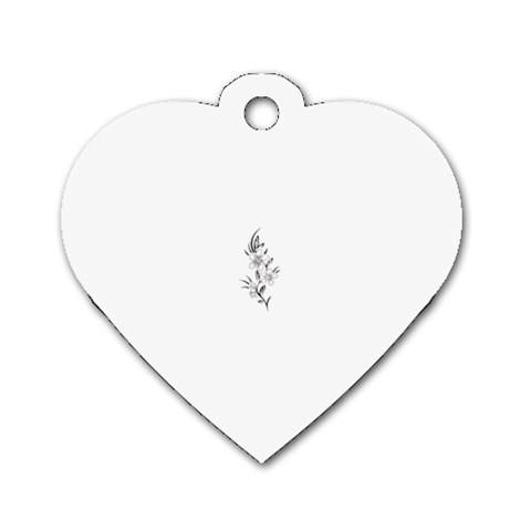 flowers3070 Dog Tag Heart (Two Sides) from ArtsNow.com Front