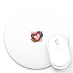 heart1754 Round Mousepad