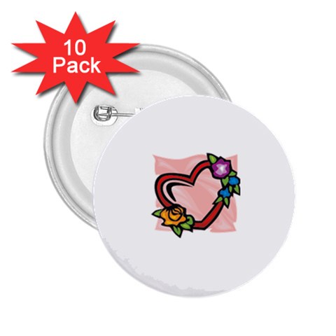 heart1754 2.25  Button (10 pack) from ArtsNow.com Front