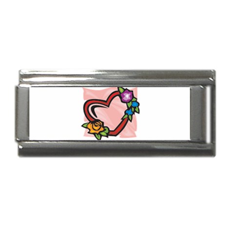 heart1754 Superlink Italian Charm (9mm) from ArtsNow.com Front
