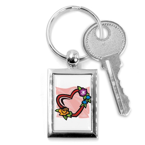 heart1754 Key Chain (Rectangle) from ArtsNow.com Front