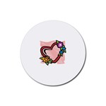 heart1754 Rubber Coaster (Round)